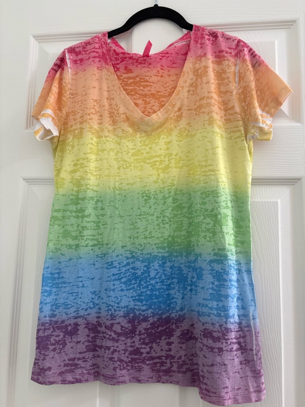 Women’s Rainbow Ombre V-Neck Tee
